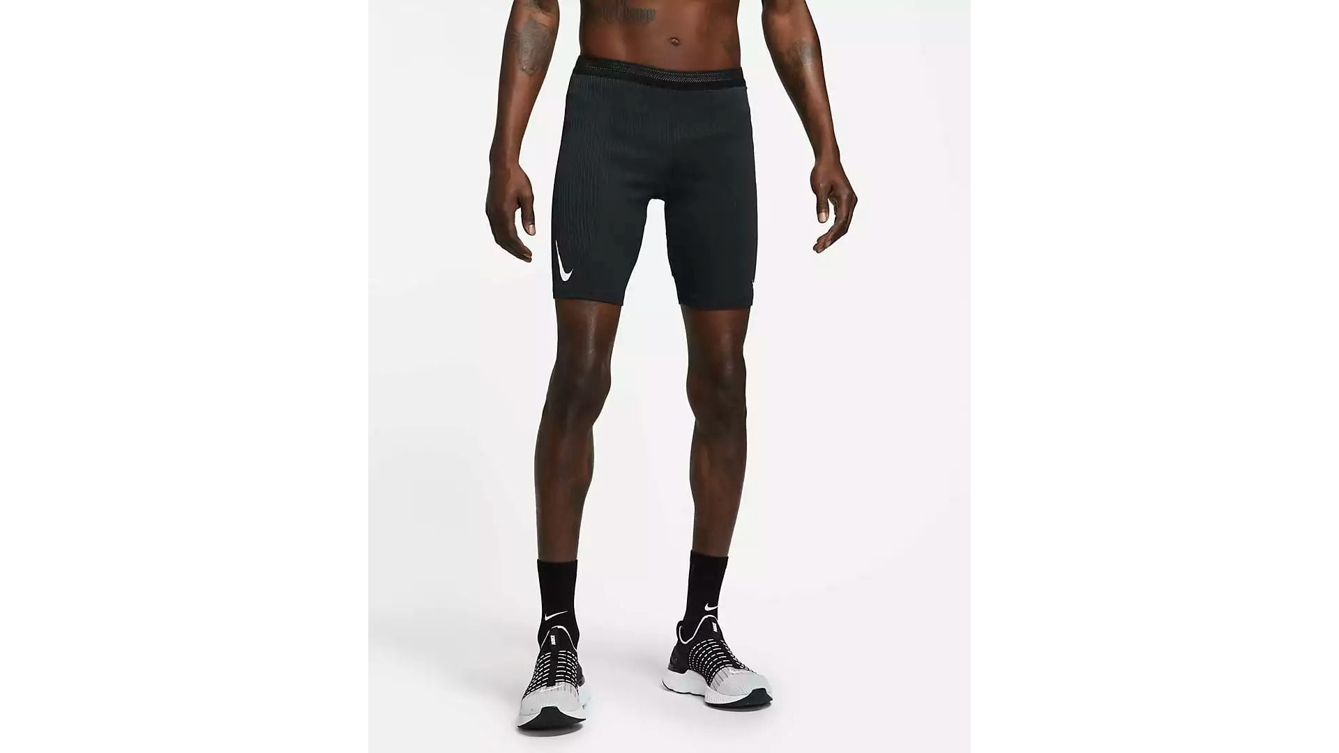 Athletics Gym Jogging Running Tri Mens Sheer Black Polyester Sprinter Shorts